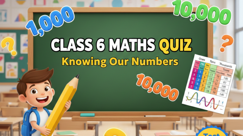 Knowing Our Numbers Maths quiz questions for class 6