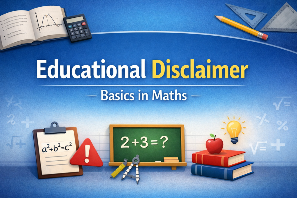 Math education disclaimer banner