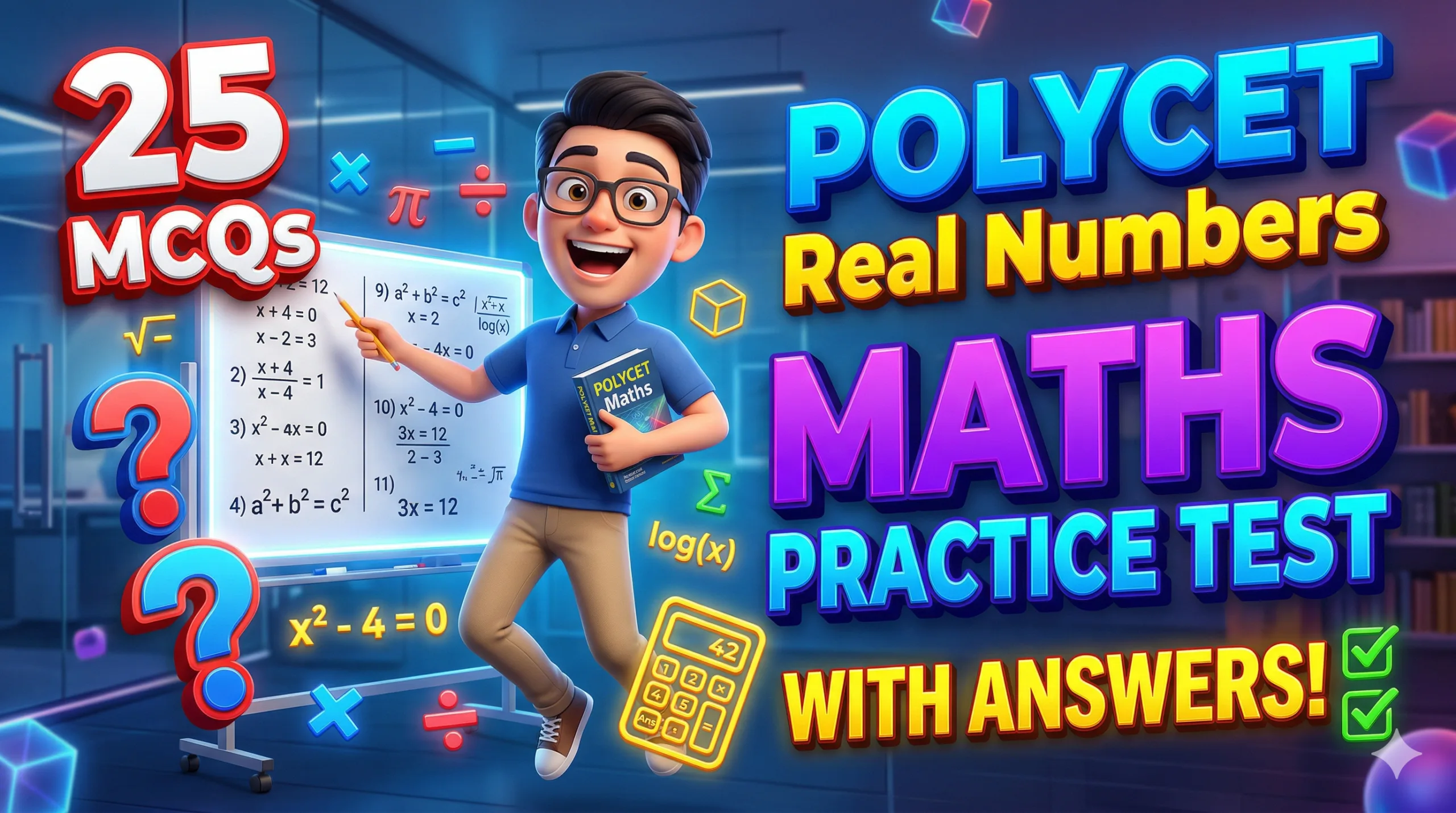 25 POLYCET Real Numbers MCQs