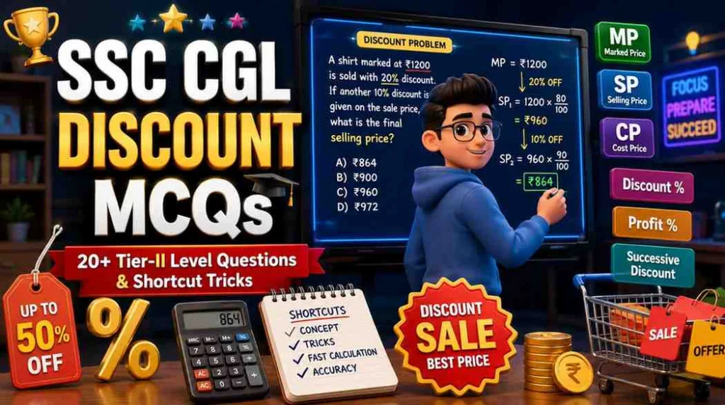 SSC CGL Discount MCQs