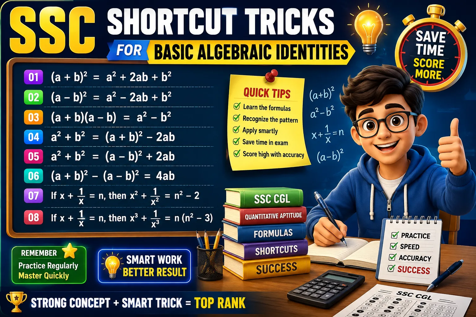SSC CGL Basic Algebraic Identities MCQs 1